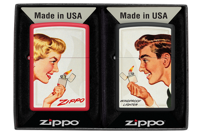Zippo vžigalnik 46295 Retro Couple Set girl/guy 2v1