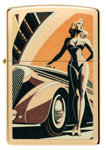 Zippo 60.007.258 vžigalnik Vintage Car & Woman