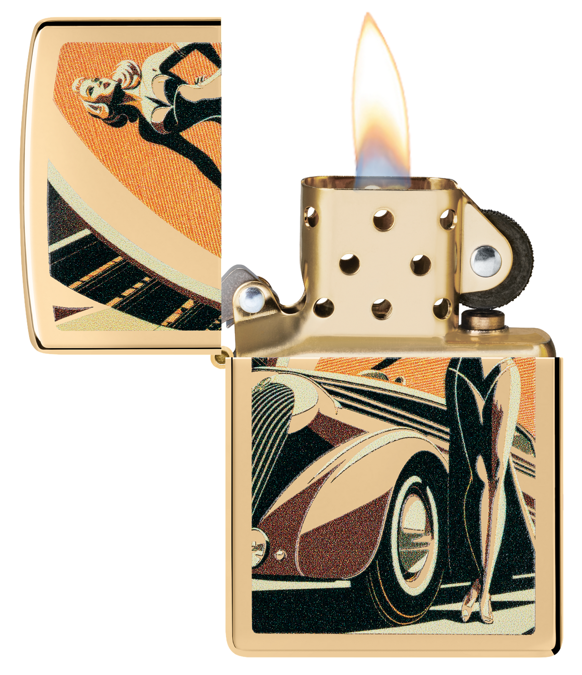 Zippo 60.007.258 vžigalnik Vintage Car & Woman