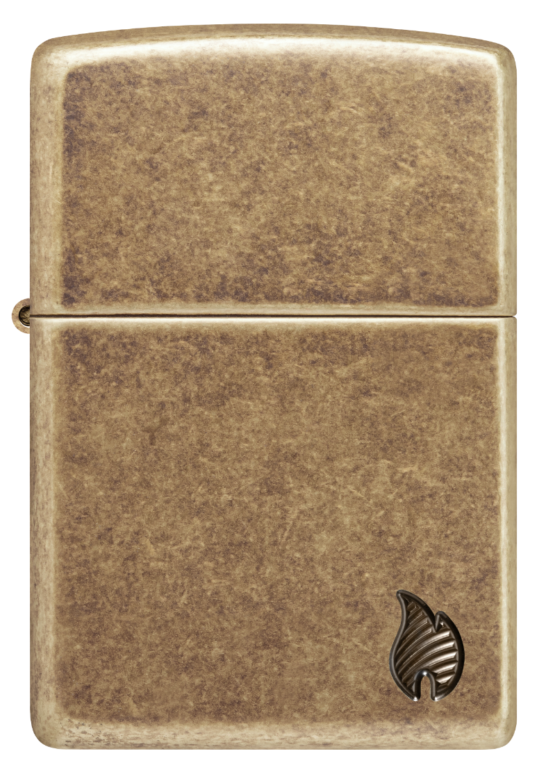 Zippo vžigalnik 46400 Armor Flame, Antique Brass