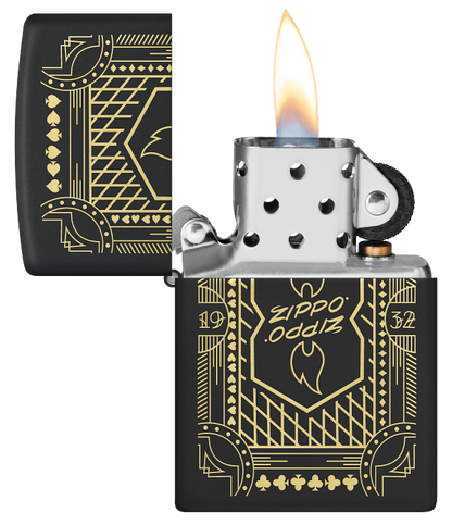 Zippo 46483 vžigalnik Retro 1932, Black Matte