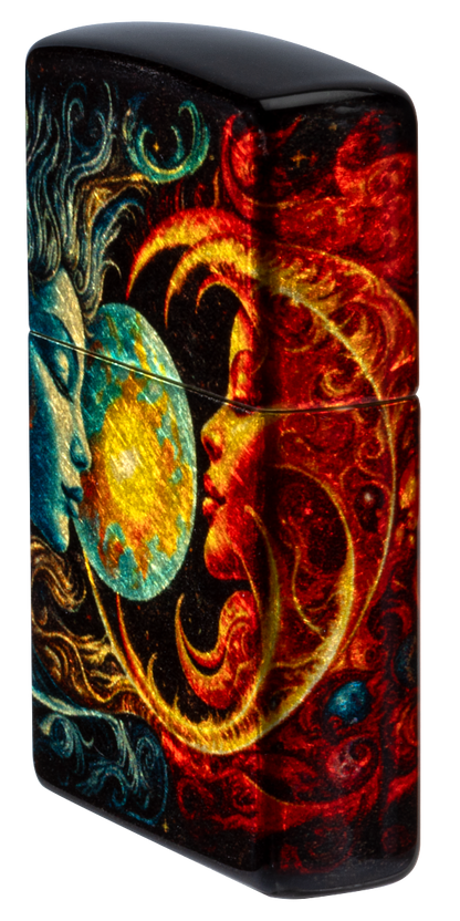 Zippo 46563 vžigalnik Spiritual Sun and Moon, 540 Tumbled Brass