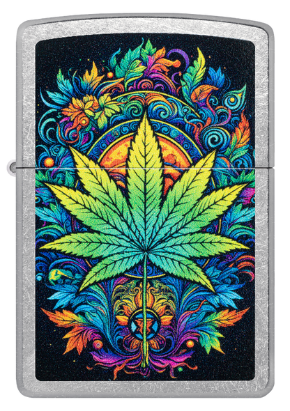 Zippo 46575 vžigalnik Psychedelic Cannabis, Street Chrome