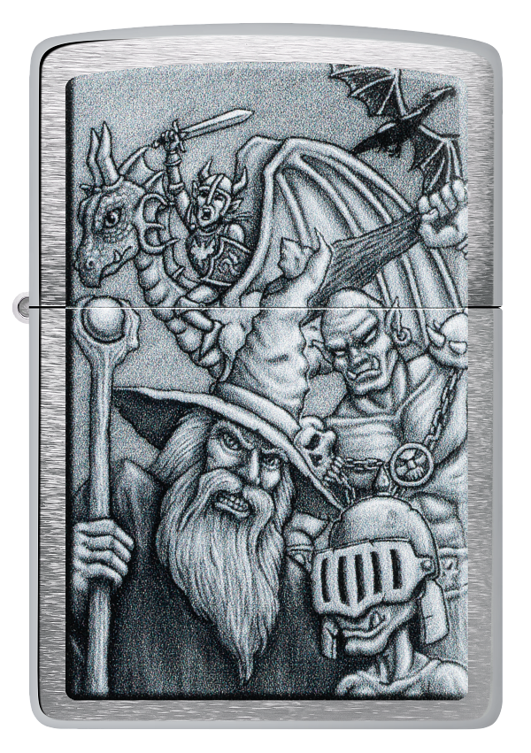 Zippo 46579 vžigalnik Mystical Beings LOTR Based, Brushed Chrome