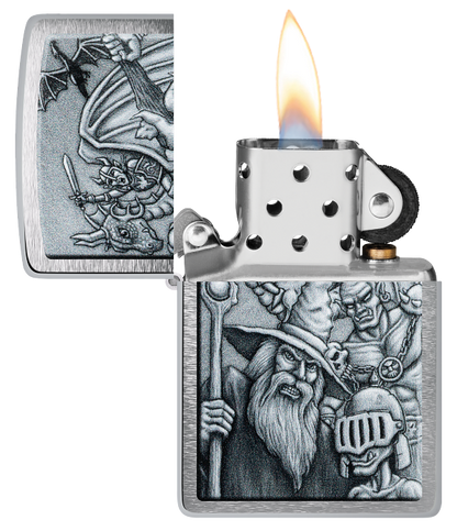 Zippo 46579 vžigalnik Mystical Beings LOTR Based, Brushed Chrome