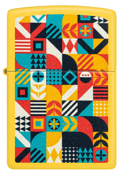 Zippo 46586 vžigalnik Geometric Pattern, Sunflower Matte