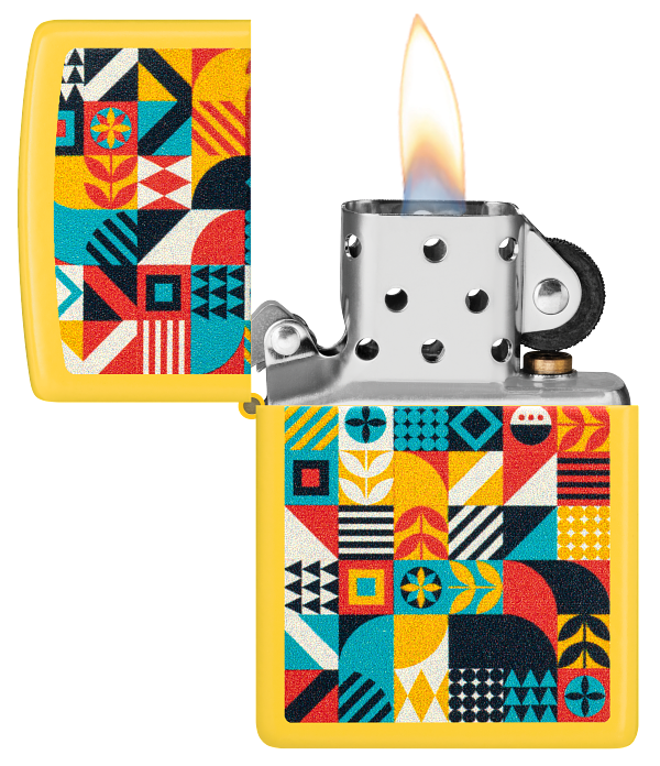 Zippo 46586 vžigalnik Geometric Pattern, Sunflower Matte
