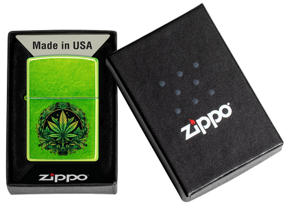 Zippo 60.007.389 vžigalnik Green MLeaf