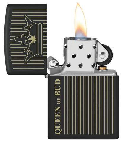 Zippo 46683 vžigalnik Cannabis - Queen Of Bud, Black Matte