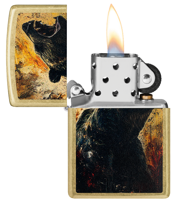 Zippo 46695 vžigalnik Bear, Street Brass