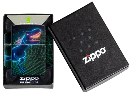 Zippo 46701 vžigalnik Cyber T-Rex Meme, Glow in the Dark