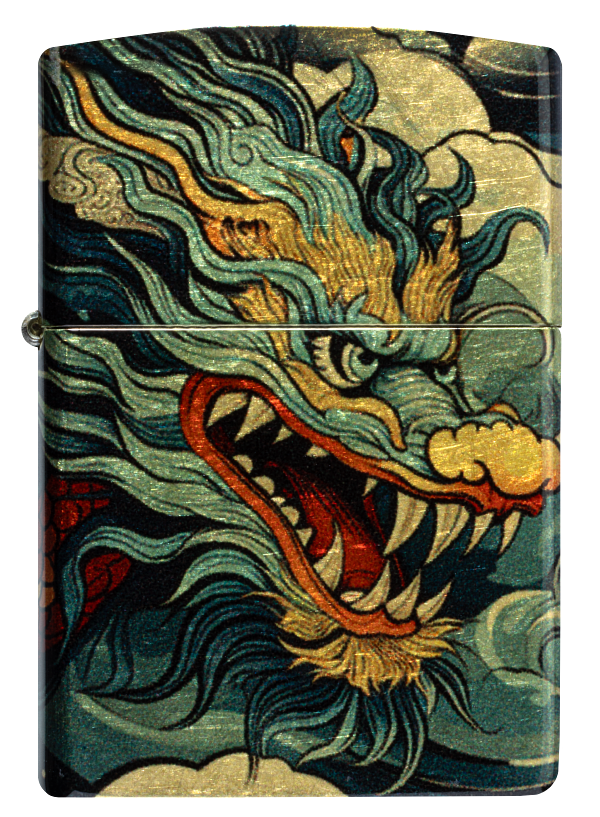 Zippo 46705 vžigalnik Asian Dragon, 540 Tumbled Brass