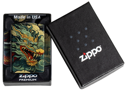 Zippo 46705 vžigalnik Asian Dragon, 540 Tumbled Brass