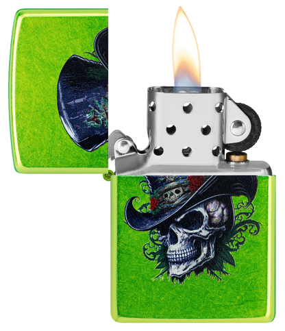 Zippo 46709 vžigalnik Gentlemen Skull, Lurid