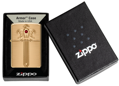 Zippo 46737 vžigalnik Golden Sword Armor, High Polish Brass