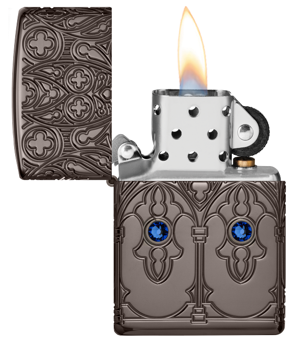 Zippo 46753 vžigalnik Spiritual Pattern Armor, Black Ice