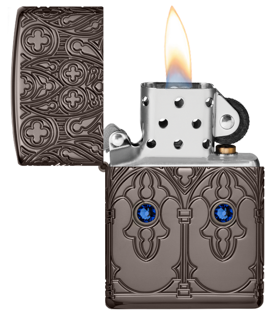 Zippo 46753 vžigalnik Spiritual Pattern Armor, Black Ice