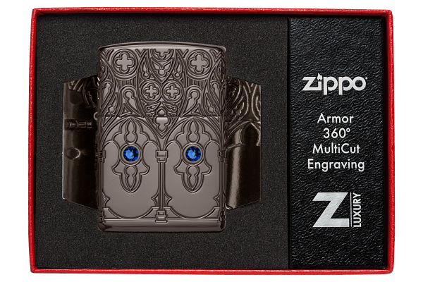 Zippo 46753 vžigalnik Spiritual Pattern Armor, Black Ice
