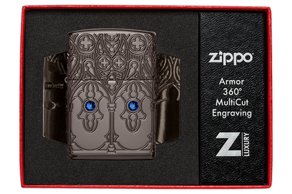 Zippo 46753 vžigalnik Spiritual Pattern Armor, Black Ice