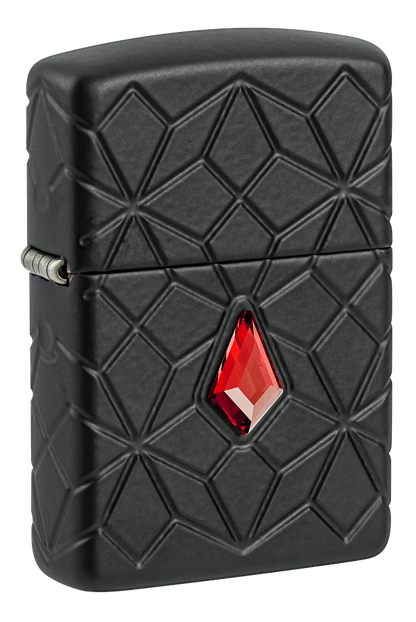Zippo 46756 vžigalnik Red Jewel with Pattern Armor, Black Matte