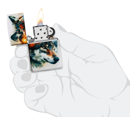 Zippo 60.007.507 vžigalnik Watercolor Wolf