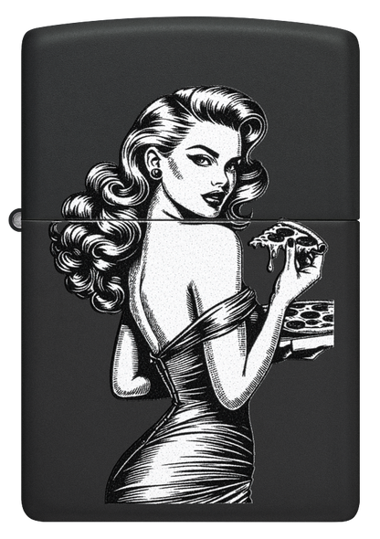 Zippo 60.007.590 vžigalnik Stunning Pin-Up Woman With Pizza