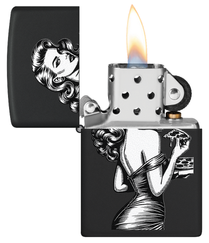 Zippo 60.007.590 vžigalnik Stunning Pin-Up Woman With Pizza