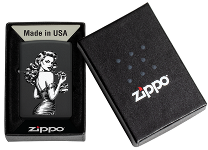 Zippo 60.007.590 vžigalnik Stunning Pin-Up Woman With Pizza