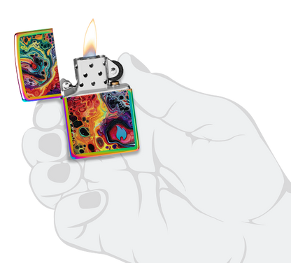 Zippo 46938 vžigalnik Abstract Colours & Flame