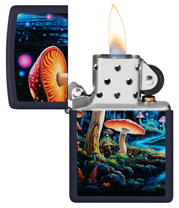 Zippo 46947 vžigalnik UV Glowing Mushrooms