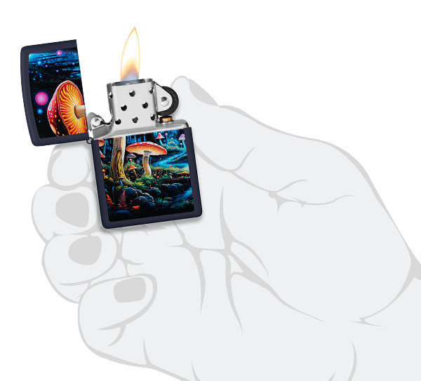 Zippo 46947 vžigalnik UV Glowing Mushrooms
