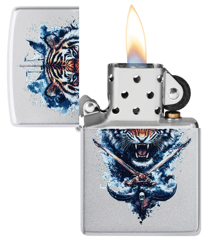 Zippo 60.007.639 vžigalnik Fierce Tiger & Crossing Swords
