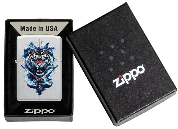 Zippo 60.007.639 vžigalnik Fierce Tiger & Crossing Swords