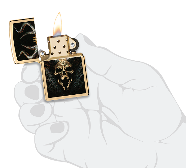 Zippo 60.007.692 vžigalnik Horror Golden Skull