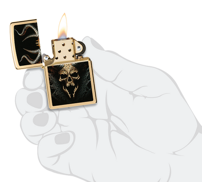 Zippo 60.007.692 vžigalnik Horror Golden Skull