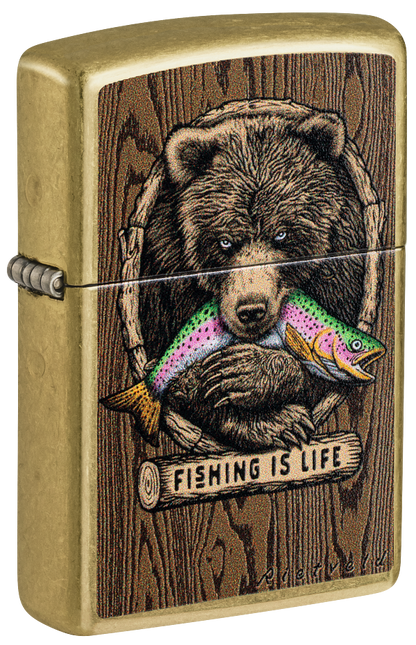 Zippo 47111 vžigalnik Bear & Fishing by Rietveld
