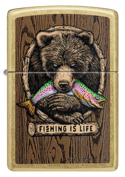 Zippo 47111 vžigalnik Bear & Fishing by Rietveld