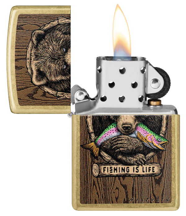 Zippo 47111 vžigalnik Bear & Fishing by Rietveld