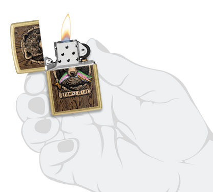 Zippo 47111 vžigalnik Bear & Fishing by Rietveld