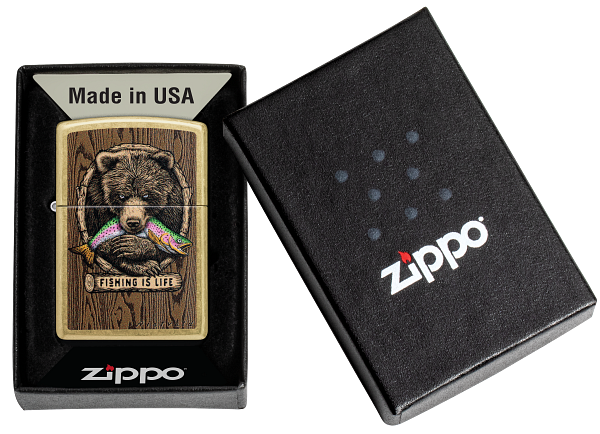 Zippo 47111 vžigalnik Bear & Fishing by Rietveld