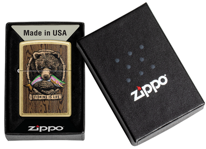 Zippo 47111 vžigalnik Bear & Fishing by Rietveld