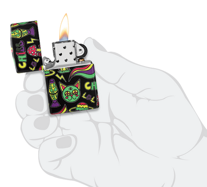 Zippo 47114 vžigalnik Psychedelic Sticker Chill Design