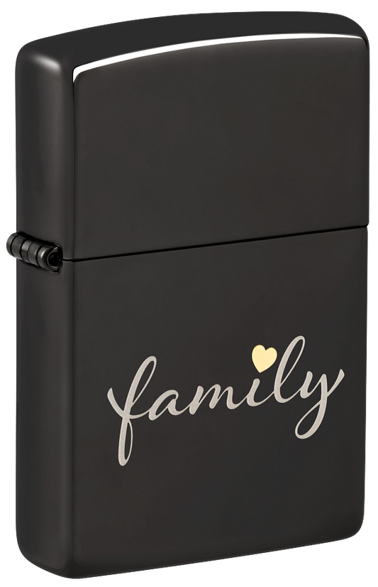Zippo vžigalnik 47115 Family, High Polish Black