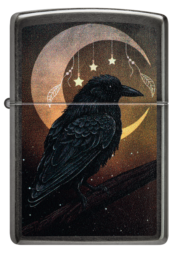 Zippo 47135 vžigalnik Crow and Crescent Moon