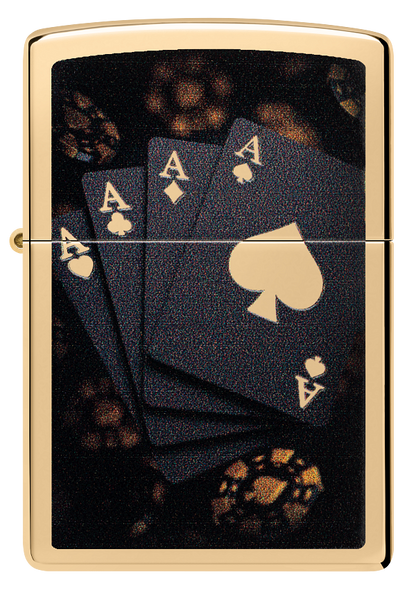 Zippo 47141 vžigalnik Black & Golden Poker