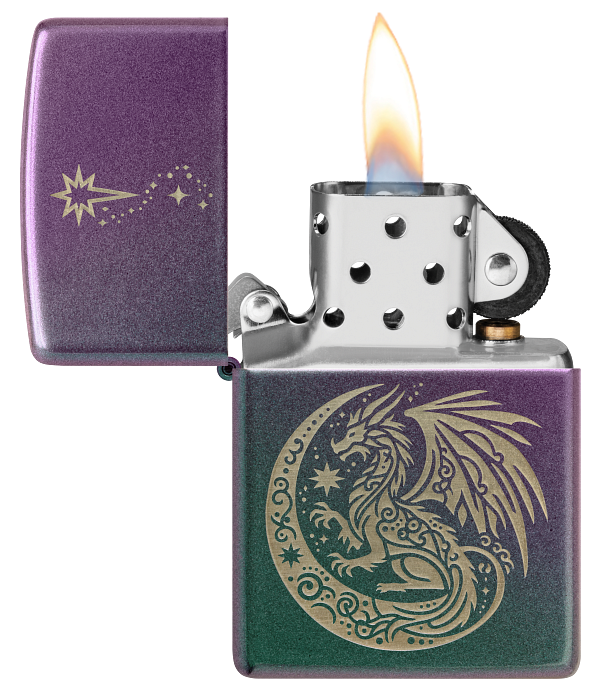 Zippo vžigalnik 47151 Fantasy Dragon and Crescent Moon