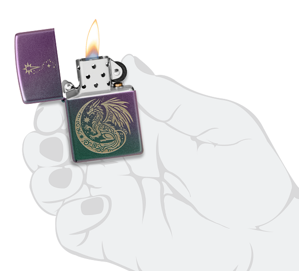 Zippo vžigalnik 47151 Fantasy Dragon and Crescent Moon