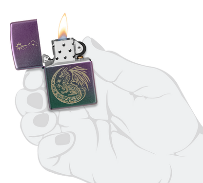 Zippo vžigalnik 47151 Fantasy Dragon and Crescent Moon