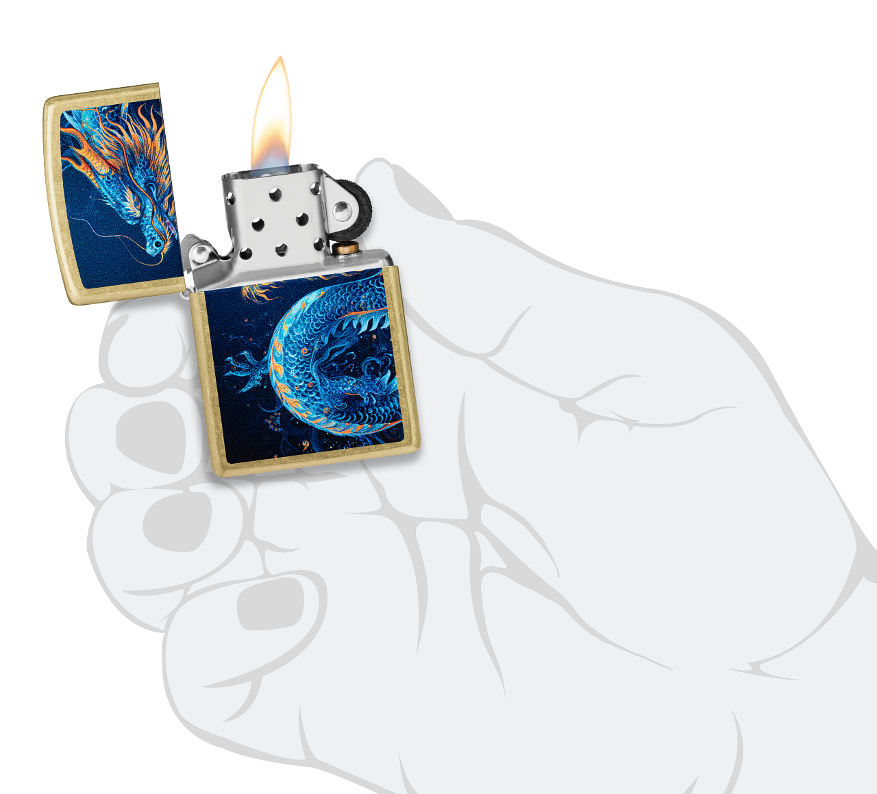 Zippo 47178 vžigalnik Blue Dragon
