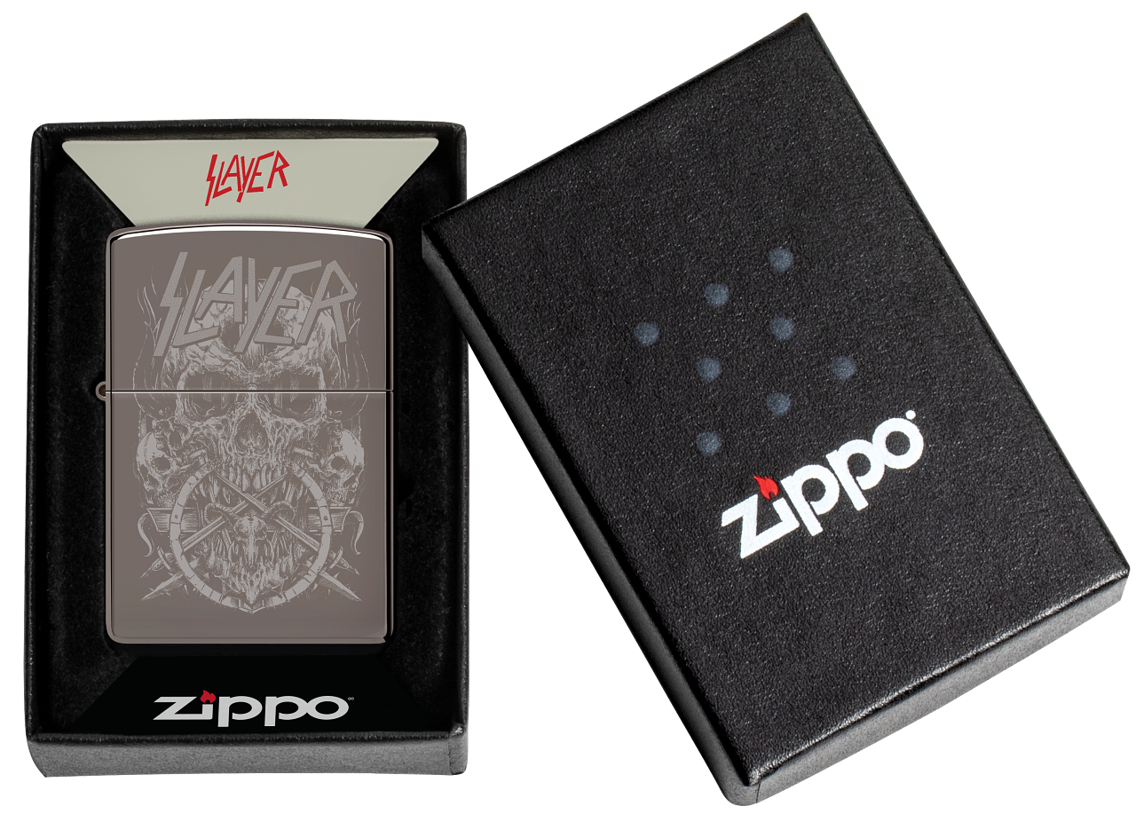 Zippo 47205 vžigalnik Slayer, Skull Logo